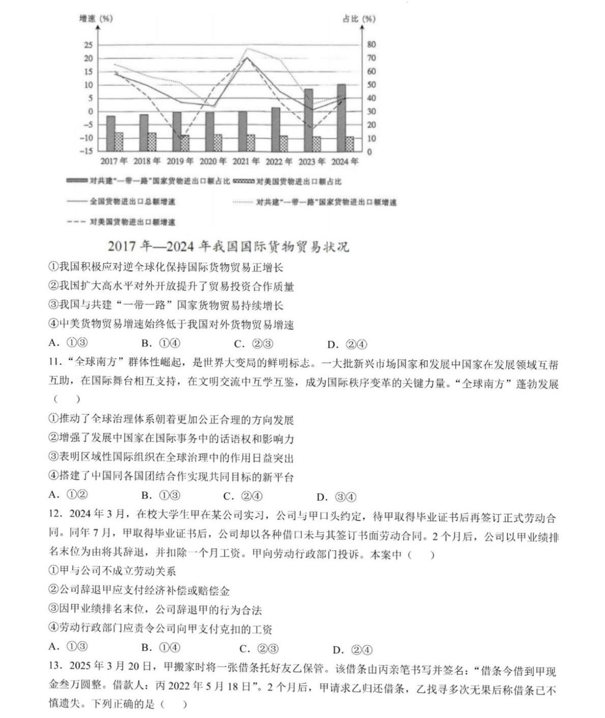 1759132146622656.jpg 2025江西新高考政治試卷真題及答案解析,附考點(diǎn)題型及分值分布