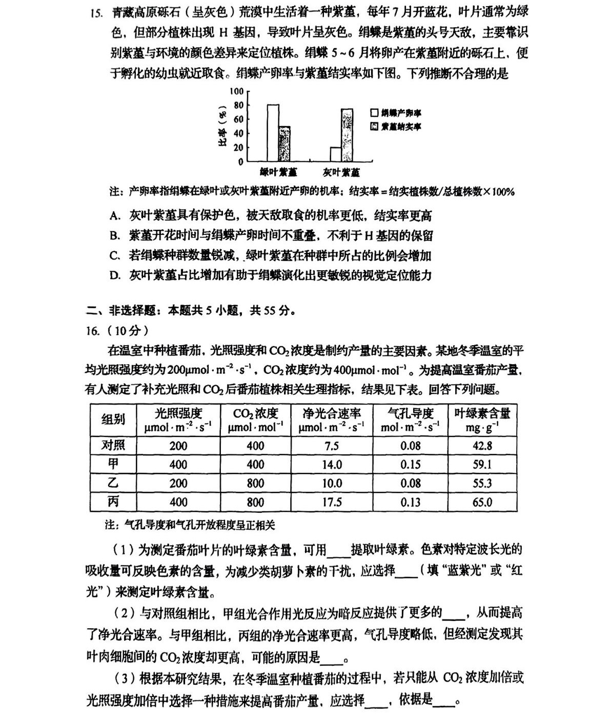 2025�Ĵ��¸߿�����ԇ�����}���𰸽����������c�}�ͼ���ֵ�ֲ�